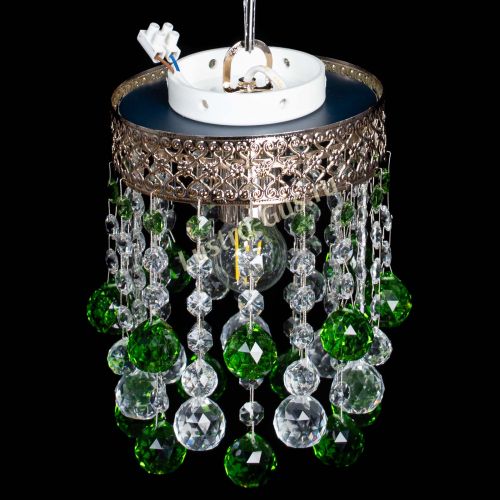 Люстра Венеция №1 шар зеленая в Химках Гусь Хрустальный
