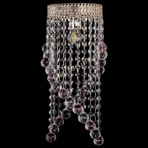 Люстра Венеция №1 Сигма розовая в Химках Гусь Хрустальный