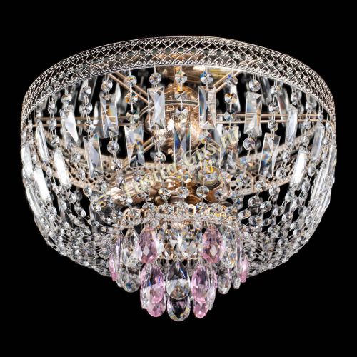 Люстра Венеция Астра №3 розовая в Химках Гусь Хрустальный