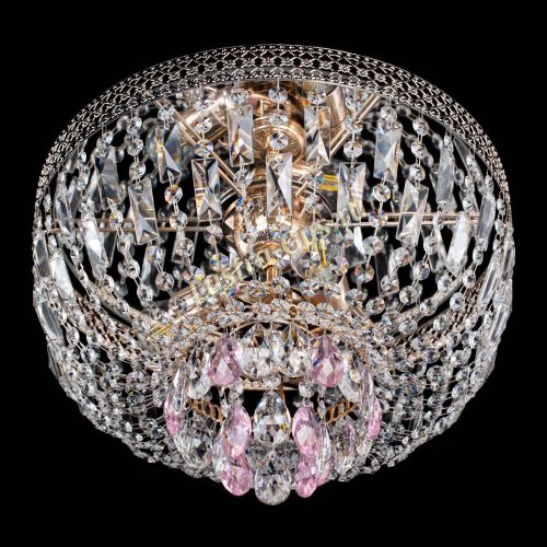 Люстра Венеция Астра №3 розовая в Химках Гусь Хрустальный