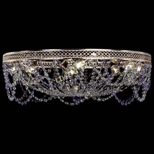 Люстра Венеция Ажур фиолетовая в Химках Гусь Хрустальный