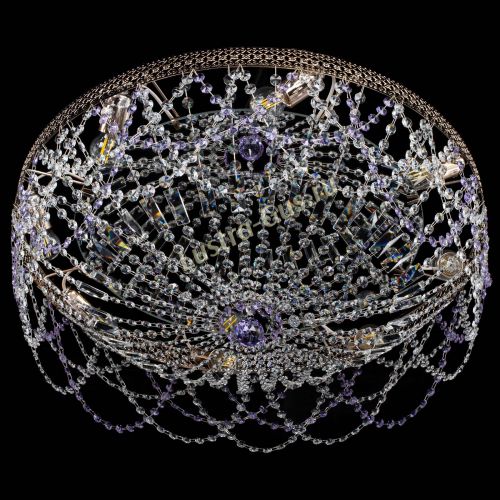 Люстра Венеция Ажур фиолетовая в Химках Гусь Хрустальный