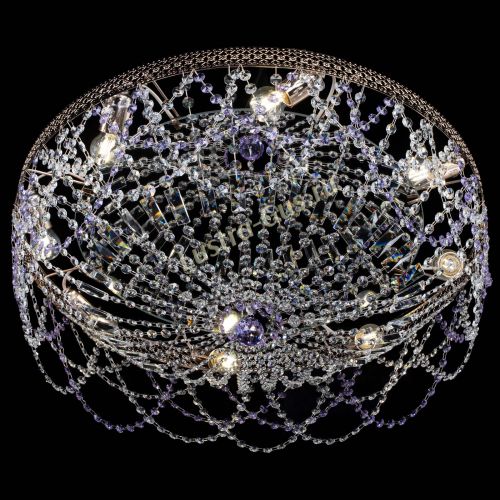 Люстра Венеция Ажур фиолетовая в Химках Гусь Хрустальный