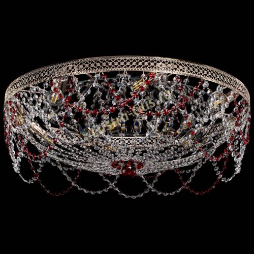 Люстра Венеция Ажур красная в Химках Гусь Хрустальный
