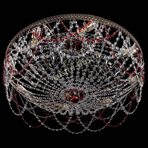 Люстра Венеция Ажур красная в Химках Гусь Хрустальный