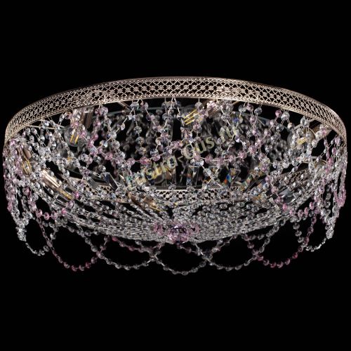 Люстра Венеция Ажур розовая в Химках Гусь Хрустальный