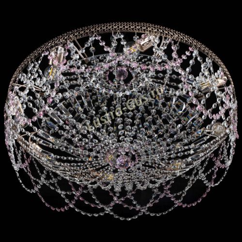 Люстра Венеция Ажур розовая в Химках Гусь Хрустальный