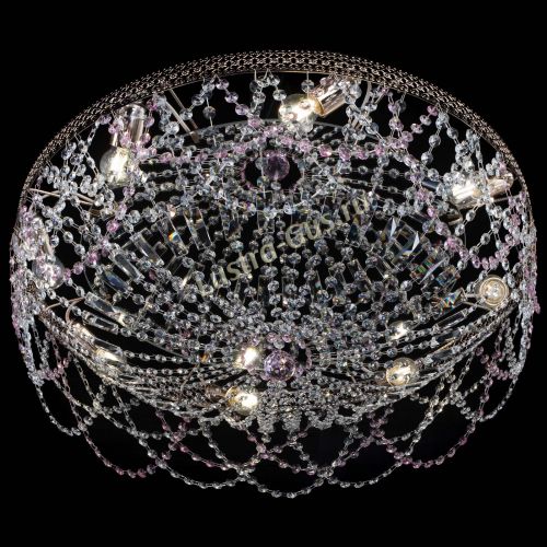 Люстра Венеция Ажур розовая в Химках Гусь Хрустальный