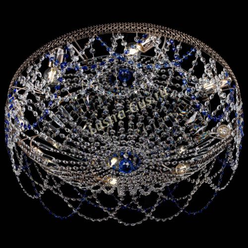 Люстра Венеция Ажур синяя в Химках Гусь Хрустальный
