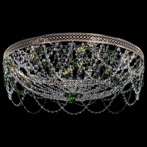 Люстра Венеция Ажур зеленая в Химках Гусь Хрустальный