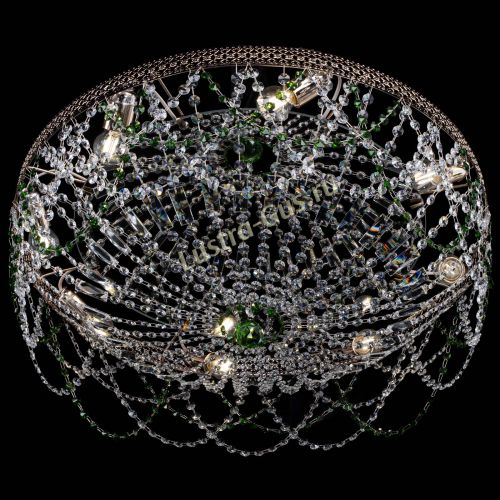 Люстра Венеция Ажур зеленая в Химках Гусь Хрустальный