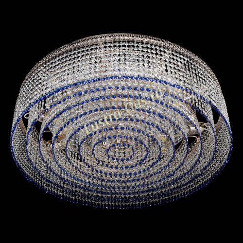 Люстра Венеция Капель №10 оптикон синяя в Химках Гусь Хрустальный