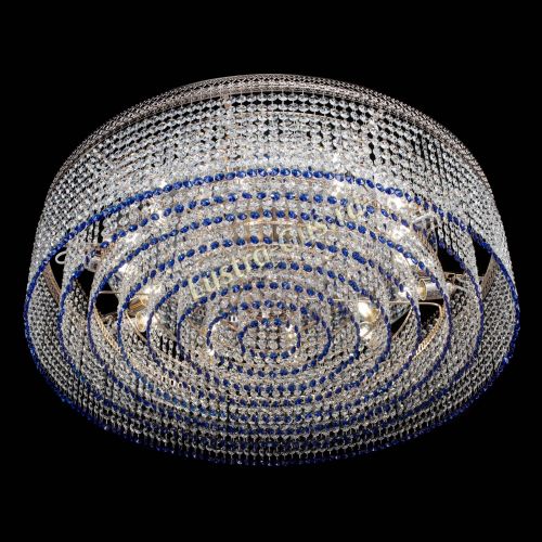 Люстра Венеция Капель №10 оптикон синяя в Химках Гусь Хрустальный