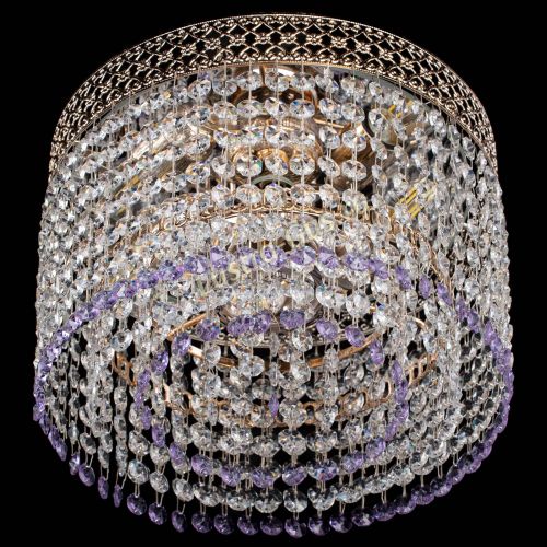 Люстра Венеция Капель №2 фиолетовая в Химках Гусь Хрустальный