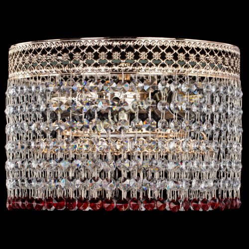 Люстра Венеция Капель №2 красная в Химках Гусь Хрустальный