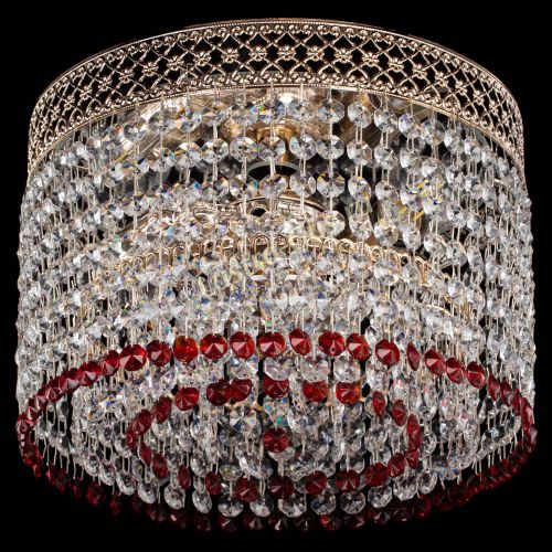 Люстра Венеция Капель №2 красная в Химках Гусь Хрустальный