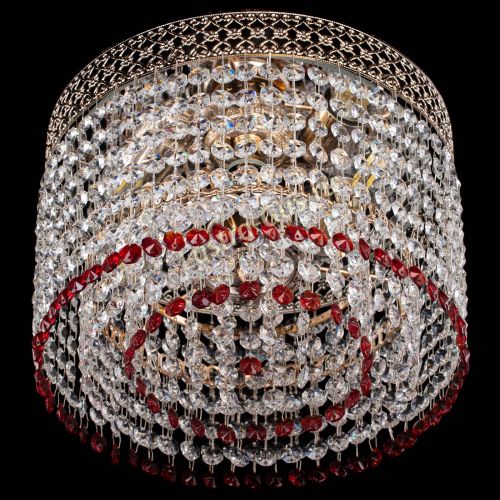 Люстра Венеция Капель №2 красная в Химках Гусь Хрустальный