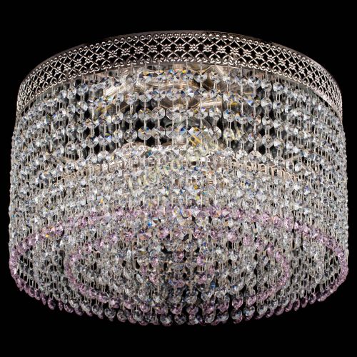 Люстра Венеция Капель №3 розовая в Химках Гусь Хрустальный