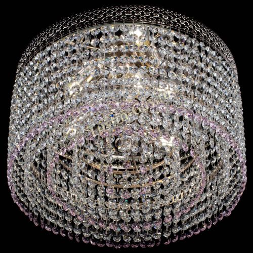 Люстра Венеция Капель №3 розовая в Химках Гусь Хрустальный