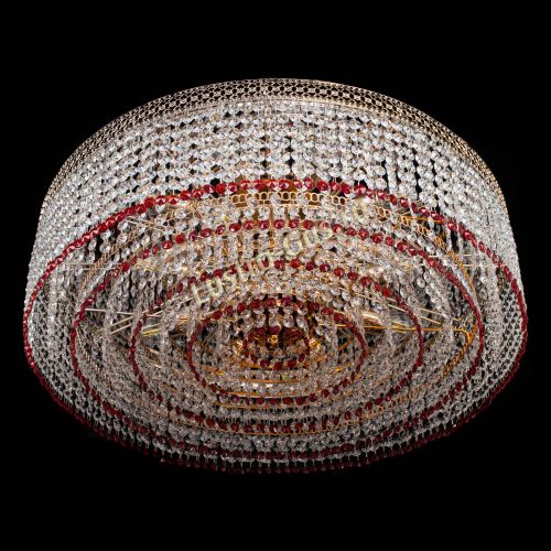 Люстра Венеция Капель №8 оптикон красная в Химках Гусь Хрустальный