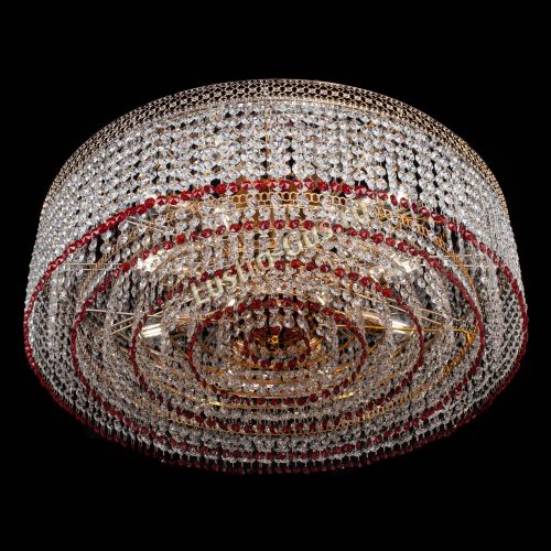 Люстра Венеция Капель №8 оптикон красная в Химках Гусь Хрустальный