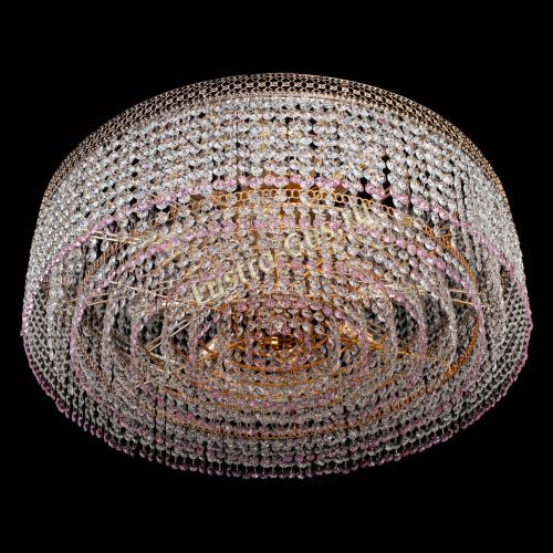 Люстра Венеция Капель №8 оптикон розовая в Химках Гусь Хрустальный