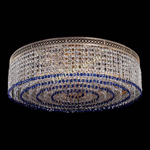 Люстра Венеция Капель №8 оптикон синяя в Химках Гусь Хрустальный