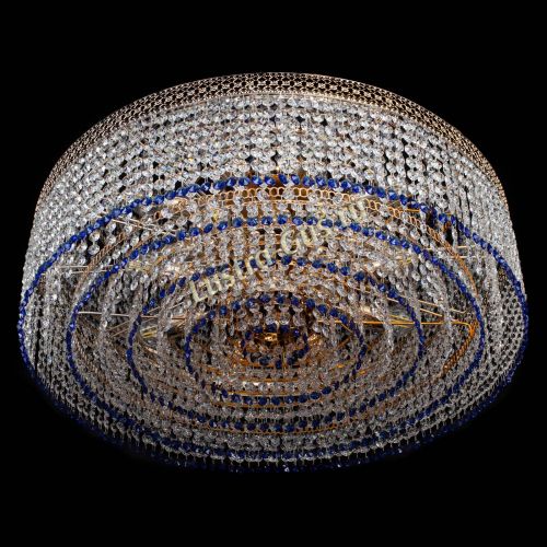 Люстра Венеция Капель №8 оптикон синяя в Химках Гусь Хрустальный