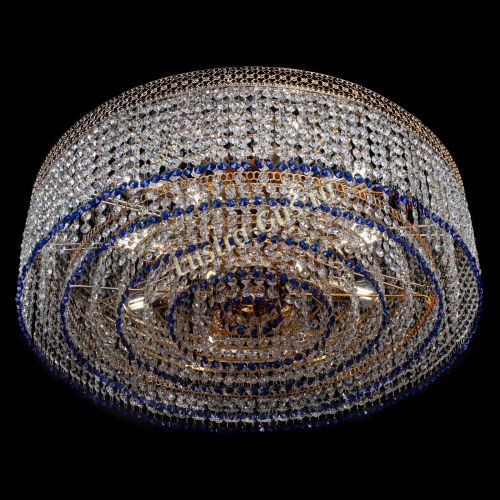 Люстра Венеция Капель №8 оптикон синяя в Химках Гусь Хрустальный
