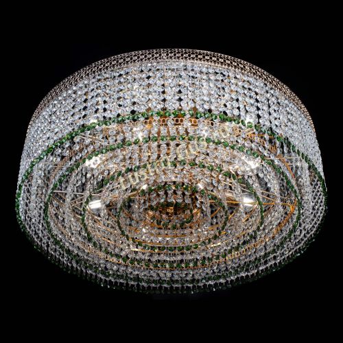 Люстра Венеция Капель №8 оптикон зеленая в Химках Гусь Хрустальный