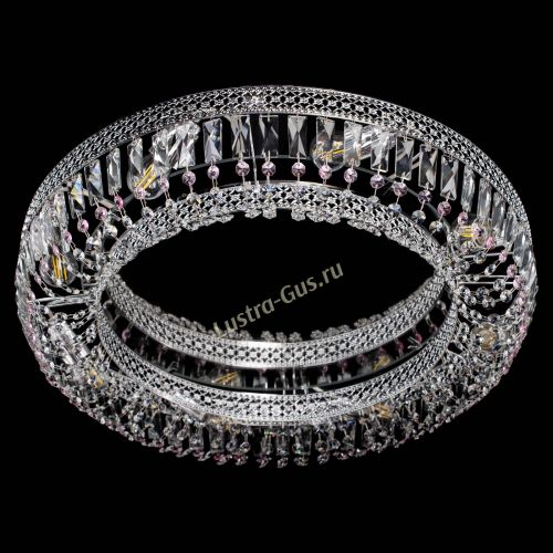 Люстра Венеция Кольцо №8 пластинка розовая в Химках Гусь Хрустальный