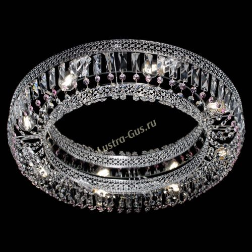 Люстра Венеция Кольцо №8 пластинка розовая в Химках Гусь Хрустальный