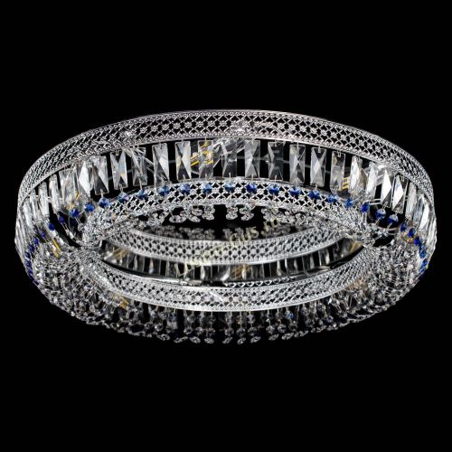 Люстра Венеция Кольцо №8 пластинка синяя в Химках Гусь Хрустальный