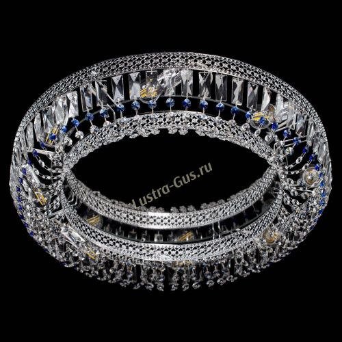 Люстра Венеция Кольцо №8 пластинка синяя в Химках Гусь Хрустальный