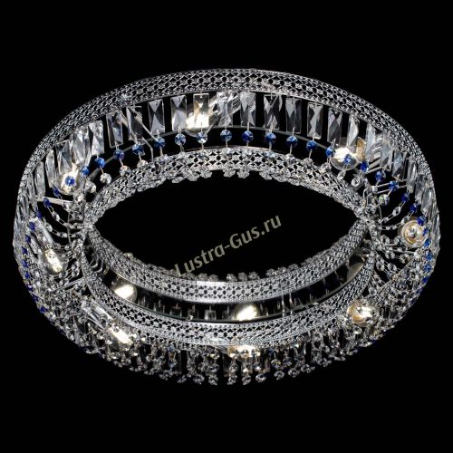 Люстра Венеция Кольцо №8 пластинка синяя в Химках Гусь Хрустальный