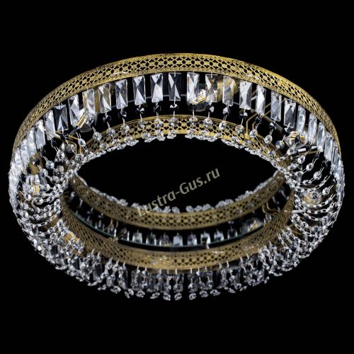 Люстра Венеция Кольцо №8 пластинка под бронзу Черная в Химках Гусь Хрустальный