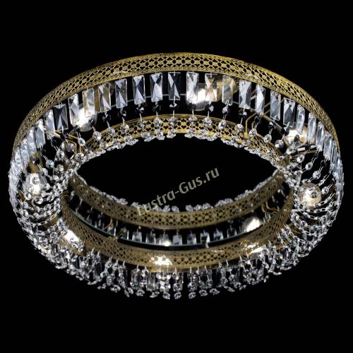 Люстра Венеция Кольцо №8 пластинка под бронзу Черная в Химках Гусь Хрустальный