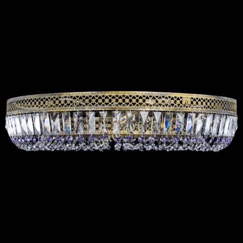 Люстра Венеция Кольцо №8 пластинка под бронзу Фиолетовая в Химках Гусь Хрустальный