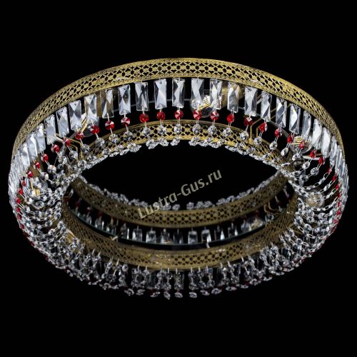 Люстра Венеция Кольцо №8 пластинка под бронзу Красная в Химках Гусь Хрустальный