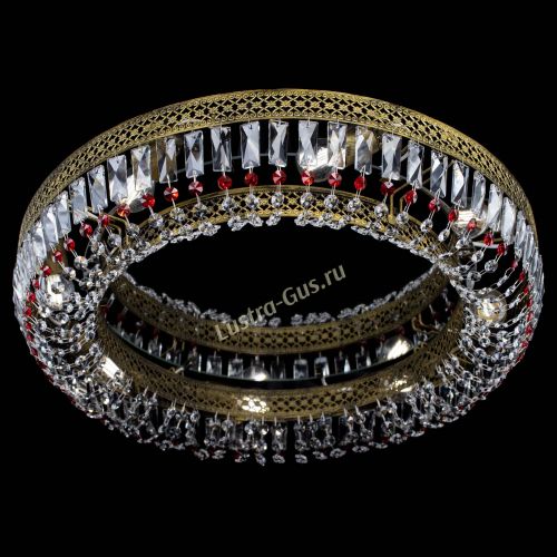 Люстра Венеция Кольцо №8 пластинка под бронзу Красная в Химках Гусь Хрустальный