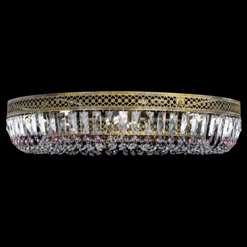 Люстра Венеция Кольцо №8 пластинка под бронзу Розовая в Химках Гусь Хрустальный