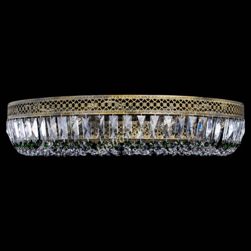 Люстра Венеция Кольцо №8 пластинка под бронзу Зеленая в Химках Гусь Хрустальный