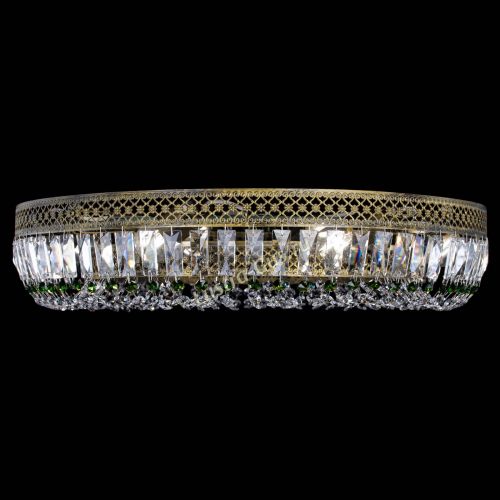 Люстра Венеция Кольцо №8 пластинка под бронзу Зеленая в Химках Гусь Хрустальный