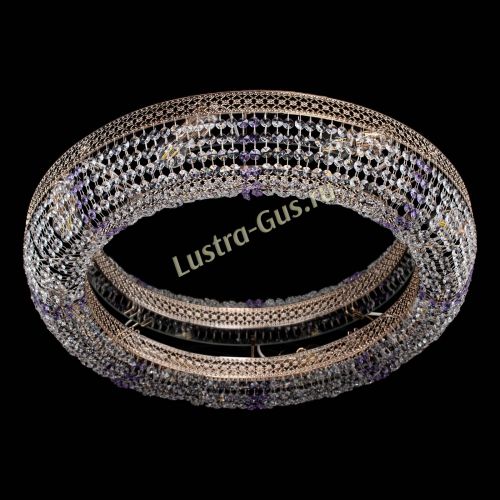 Люстра Венеция Кольцо №8 фиолетовая в Химках Гусь Хрустальный