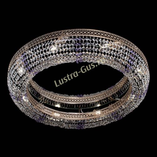 Люстра Венеция Кольцо №8 фиолетовая в Химках Гусь Хрустальный