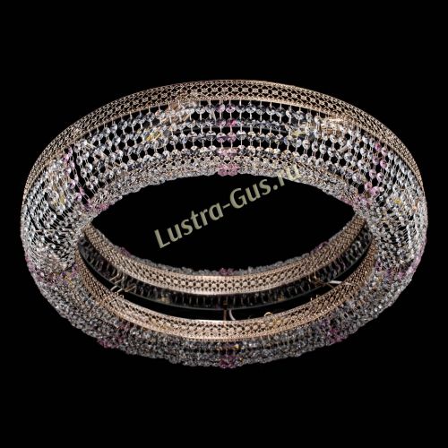 Люстра Венеция Кольцо №8 розовая в Химках Гусь Хрустальный