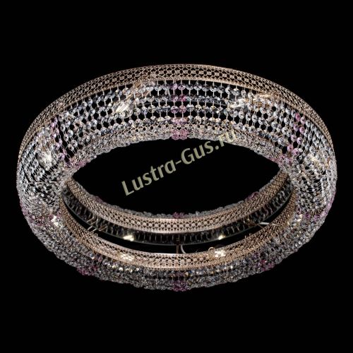 Люстра Венеция Кольцо №8 розовая в Химках Гусь Хрустальный