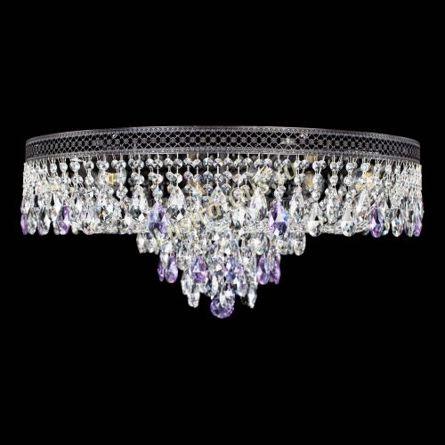 Люстра Венеция Кольцо Черная №8 фиолетовая в Химках Люстра Венеция Кольцо Черная №8 фиолетовая в Химках