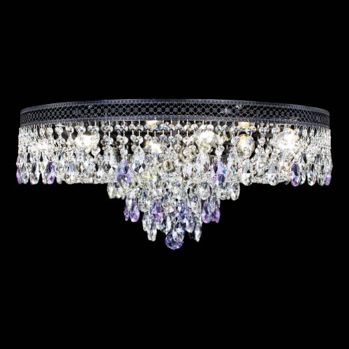 Люстра Венеция Кольцо Черная №8 фиолетовая в Химках Гусь Хрустальный