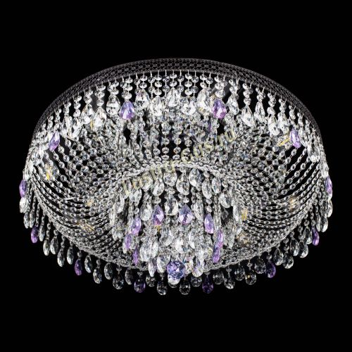 Люстра Венеция Кольцо Черная №8 фиолетовая в Химках Гусь Хрустальный